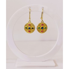 Ασημένια Σκουλαρίκια κρεμαστά με ζιργκόν (SE78)